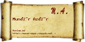 Munár Azár névjegykártya